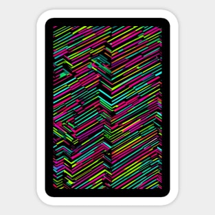 Neon lines pattern Sticker